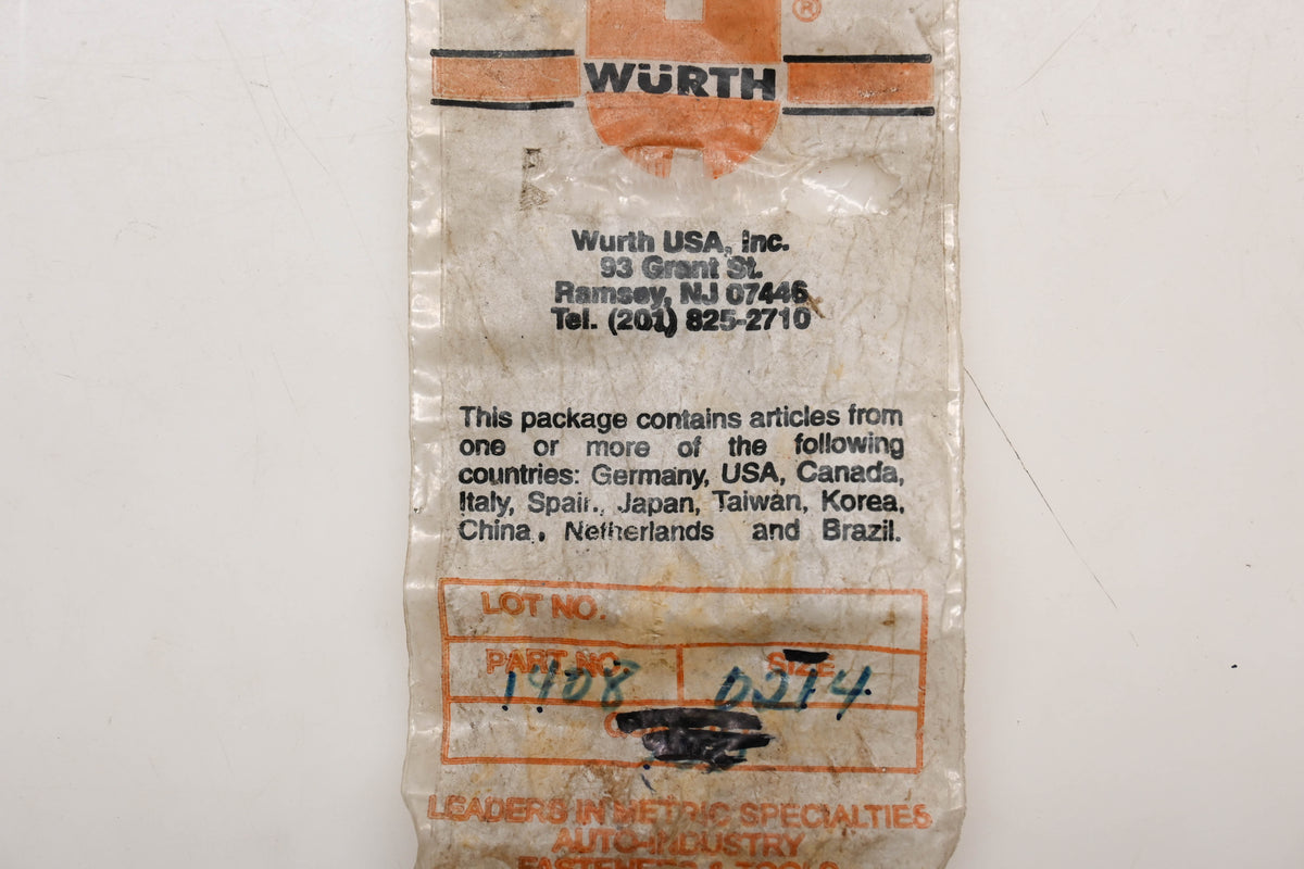 Wurth 14080214 Flat Washer 1/4 Grade 8 Qty 25 NOS