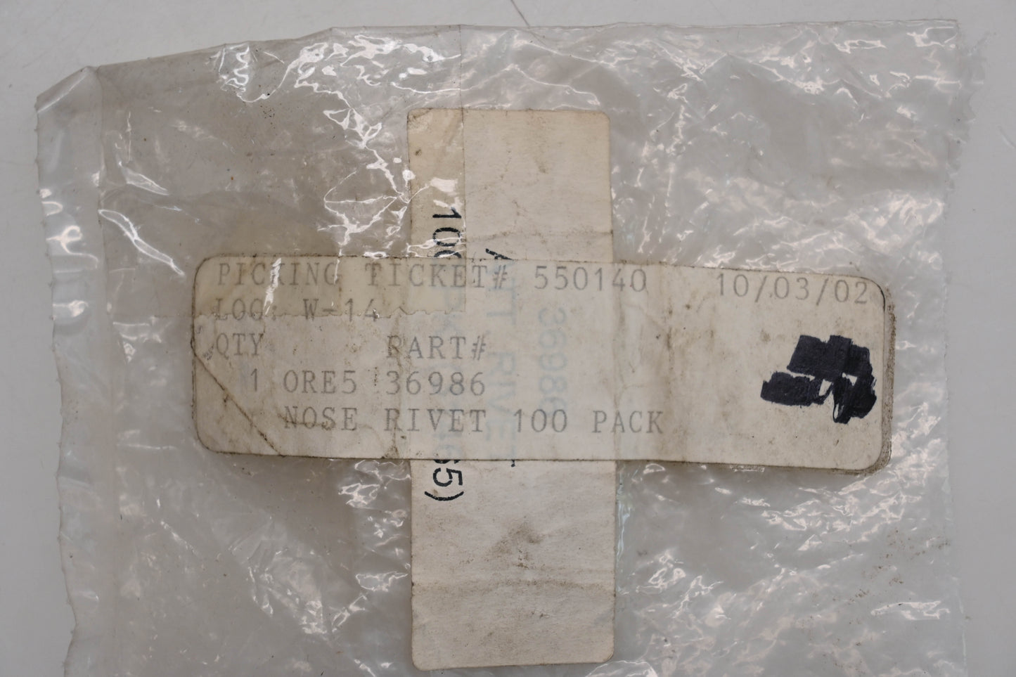 Aftermarket 36986, 31465 Nose Rivets Qty 100 NOS