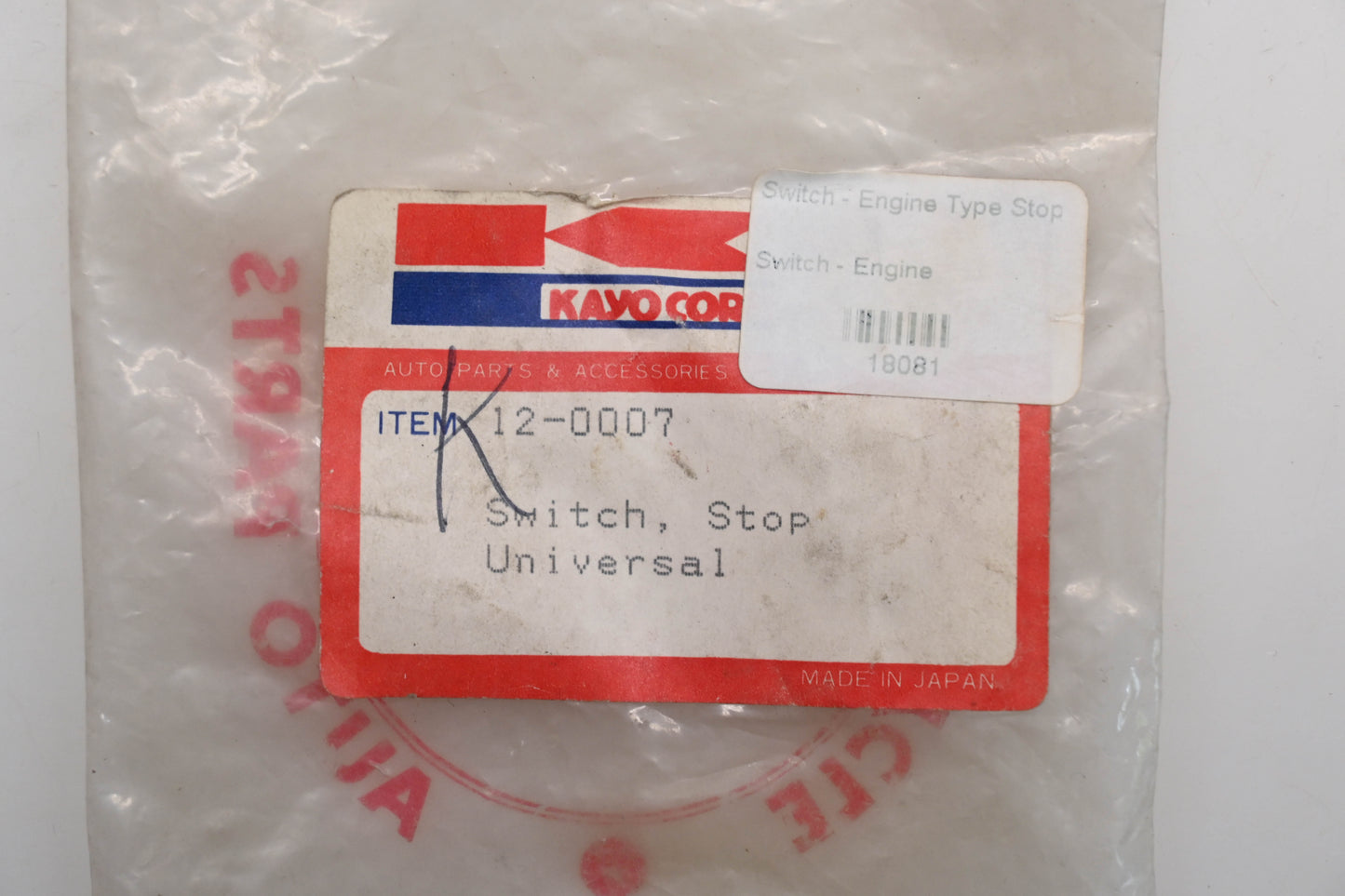Kayo 12-0007 Universal Stop Switch Assembly Qty 1 NOS