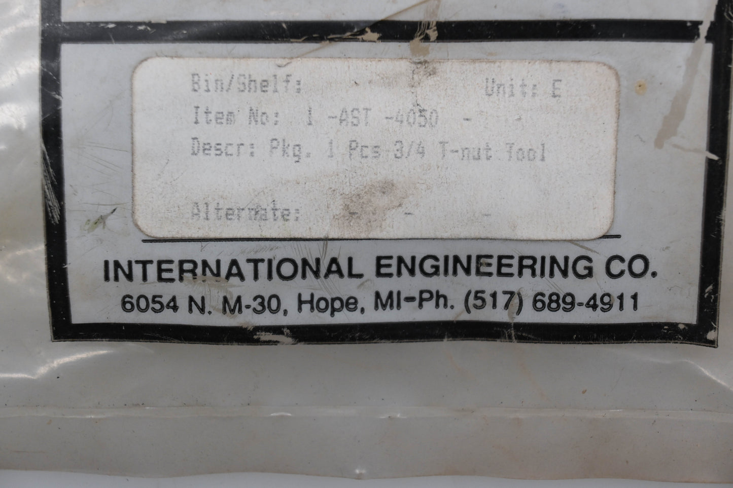 Woody's 1-AST-4050 T-Nut Tool 3/4" Qty 1 NOS