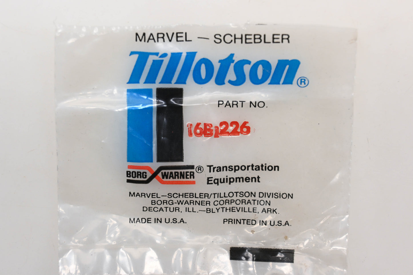 Tillotson 16B-226 Carburetor Diaphragm Gasket NOS