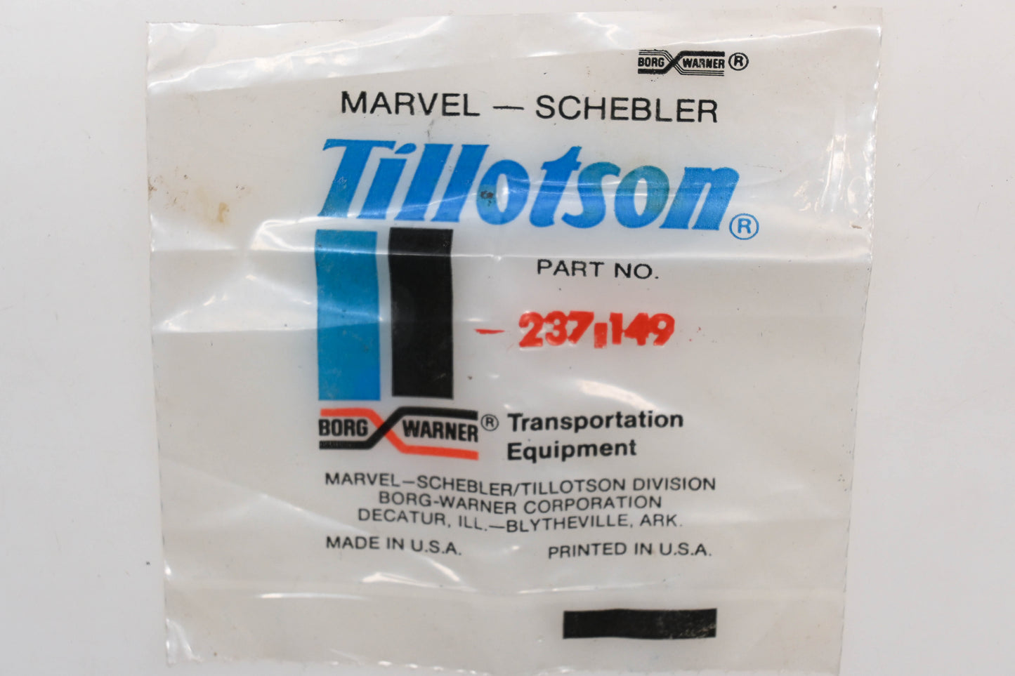 Tillotson 237-149 Pump Diaphragm Qty 1 NOS