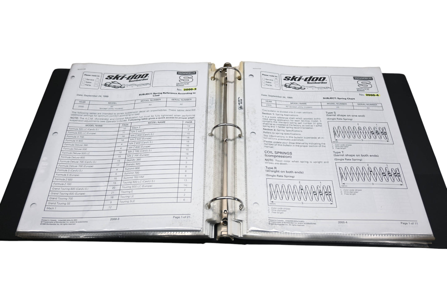 OEM Ski-Doo MJ014-7 1999-2000 Service Bulletin