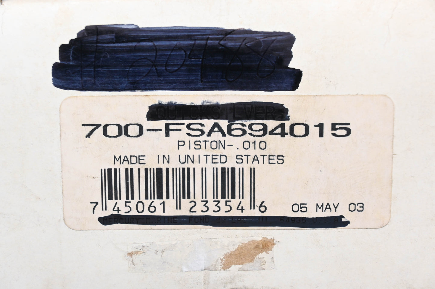 Aftermarket 700-FSA694015 Piston .010 Qty 1 NOS