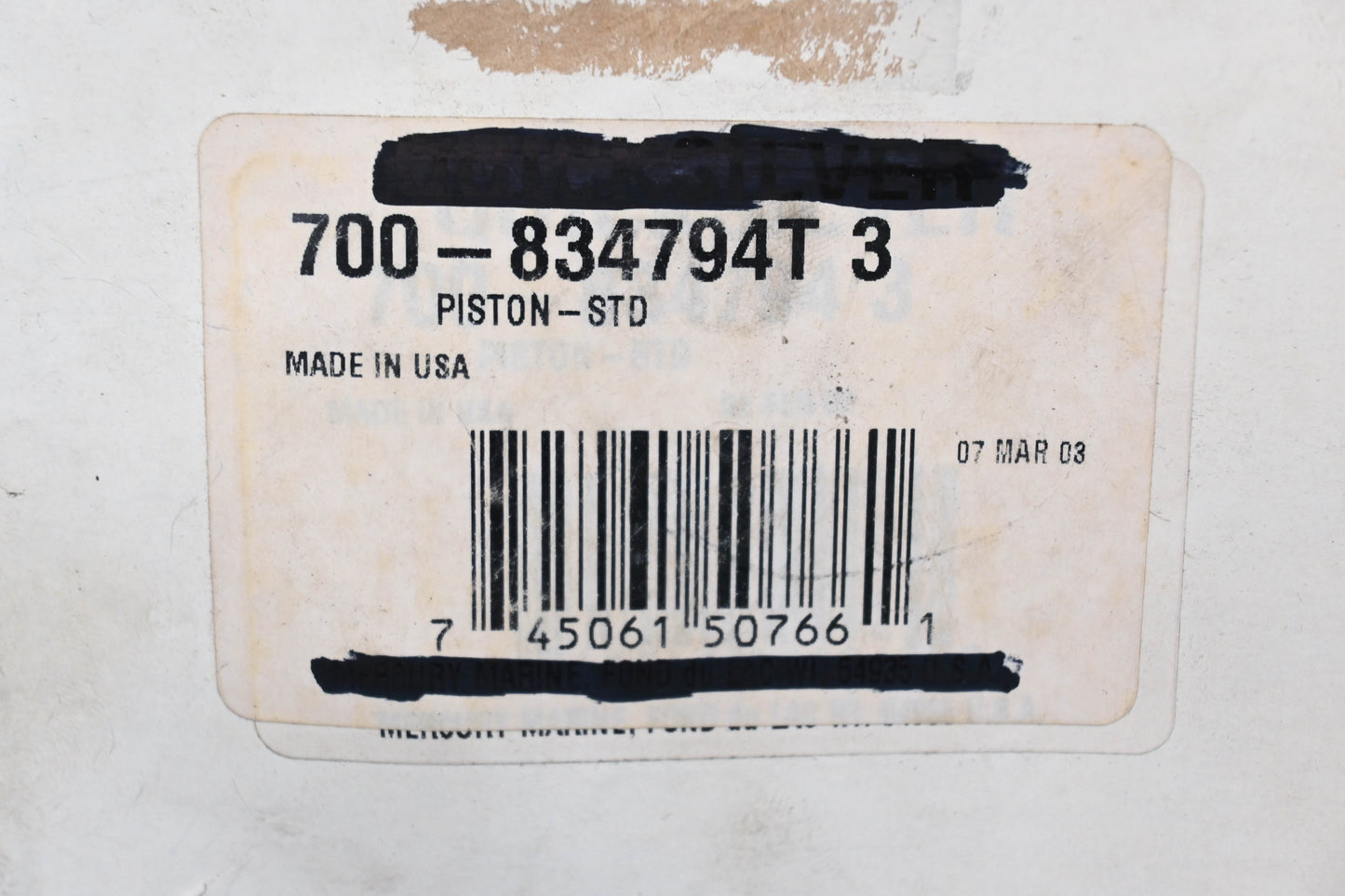 Aftermarket 700-834794T 3 Piston Qty 1 NOS
