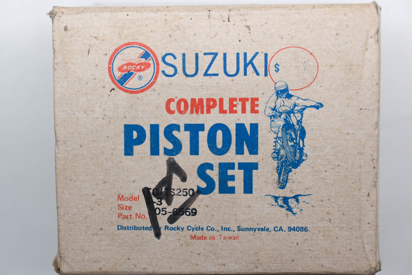 Rocky 05-6569 Piston Kit w/o pin Size S-3 Suzuki TC TS 250 NOS Qty 1 NOS