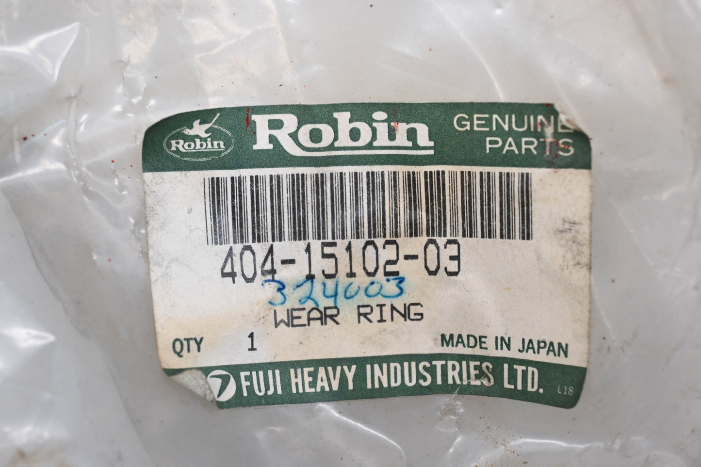 Robin 404-15102-03, 324003 Polaris Wear Ring Qty 1 NOS