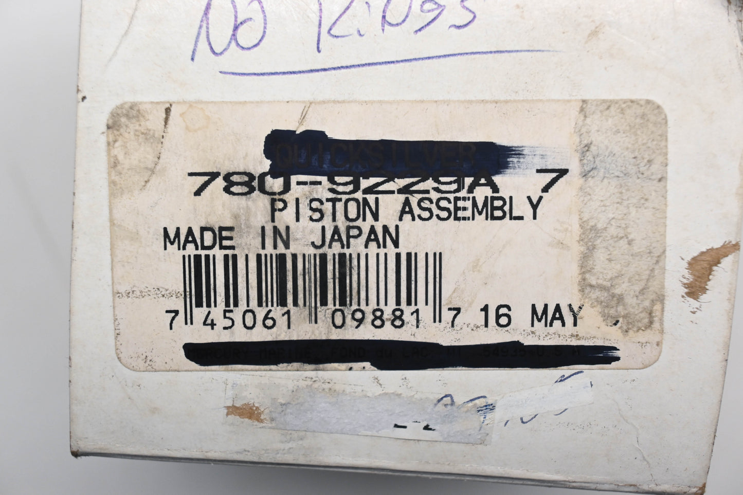 Aftermarket 780-9229A 7 Piston Kit Qty 1 NOS