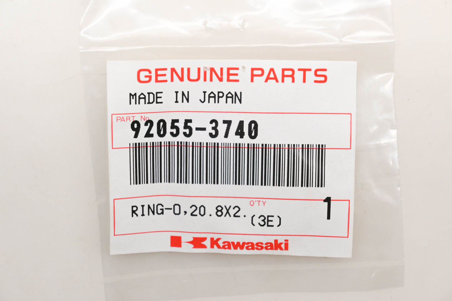 New OEM Kawasaki 92055-3740 O-Ring 20.8x2.4 Qty 1 NOS