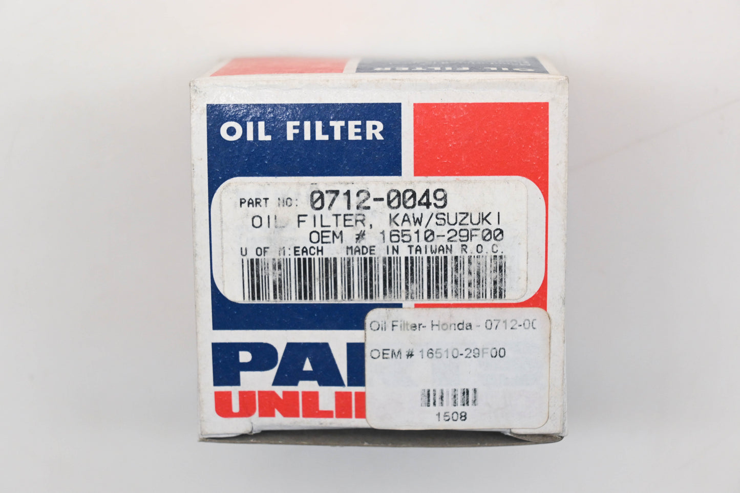 Parts Unlimited 0712-0049, 16510-29F00 Oil Filter for Kawasaki / Suzuki Qty 1 NOS