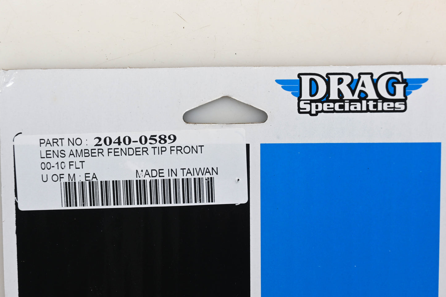 Drag Specialties 2040-0589 Front Fender Tip Amber Lens 00-10 FLT Qty 1 NOS