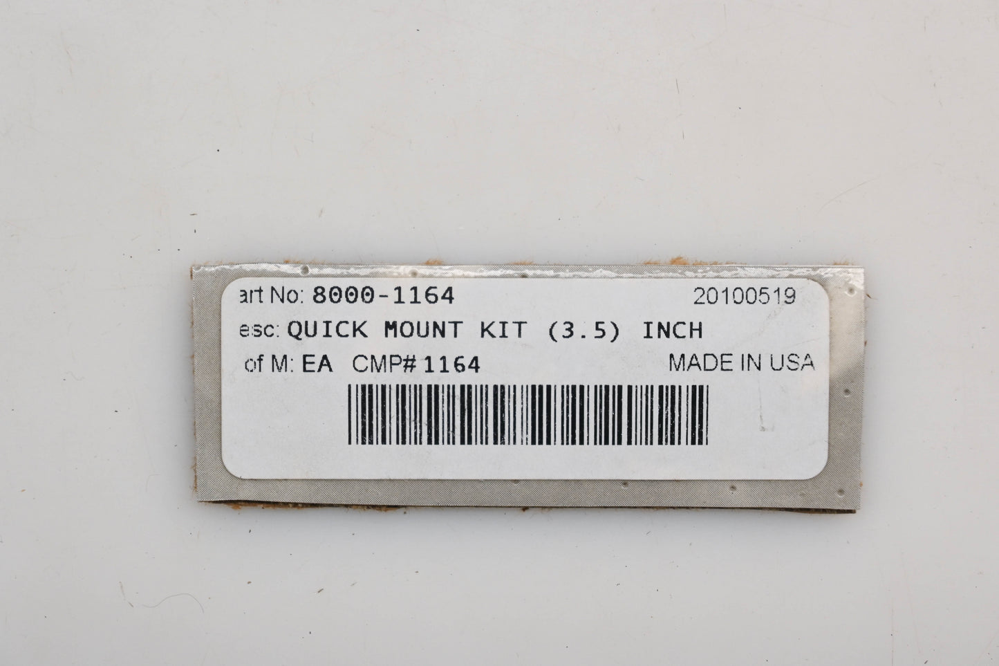 Cambridge Metals & Plastics 8000-1164 Quick Mount Release Kit 3.5 In Qty 1 NOS