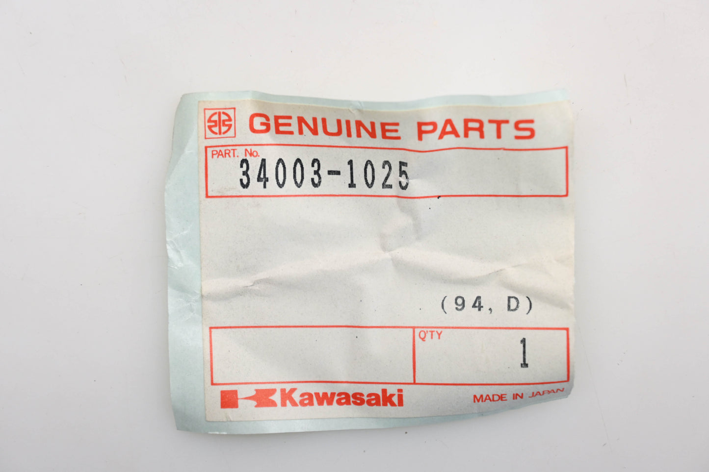 New OEM Kawasaki 34003-1025 Rear Footrest Holder Qty 1 NOS