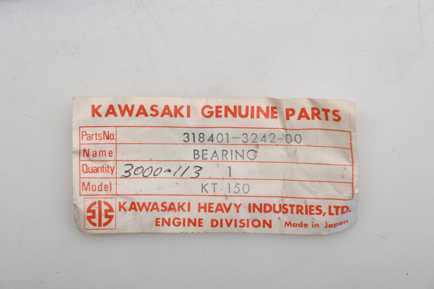 New OEM Kawasaki 318401-3242-00, 3000-113 Piston Pin Kit Qty 1 NOS