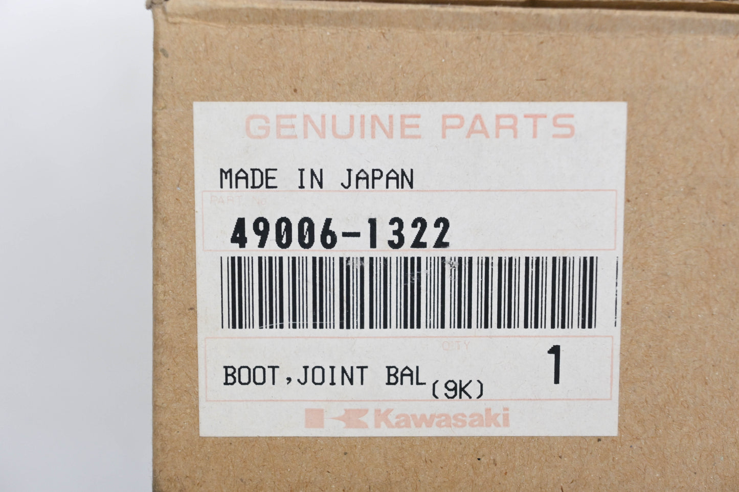 New OEM Kawasaki 49006-1322 Inside Joint Ball Boot Qty 1 NOS