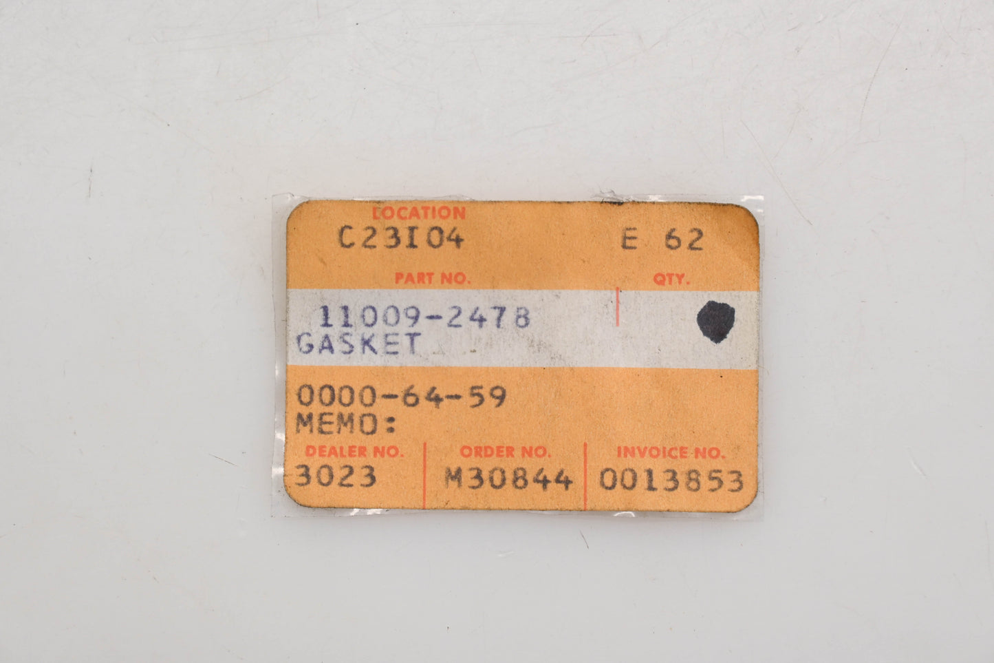 New OEM Kawasaki 11009-2478 Gasket Qty 1 NOS