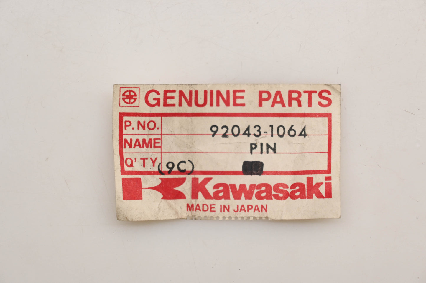 New OEM Kawasaki 92043-1064 Seat Pivot Pin Qty 1 NOS