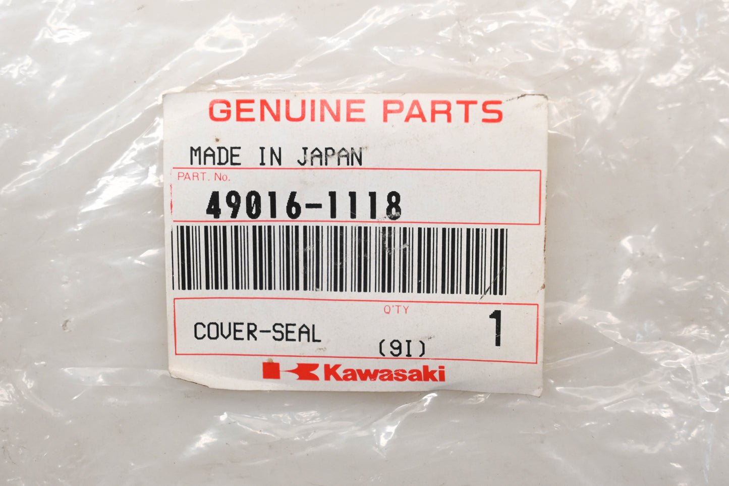 New OEM Kawasaki 49016-1118 Cover Seal Qty 1 NOS