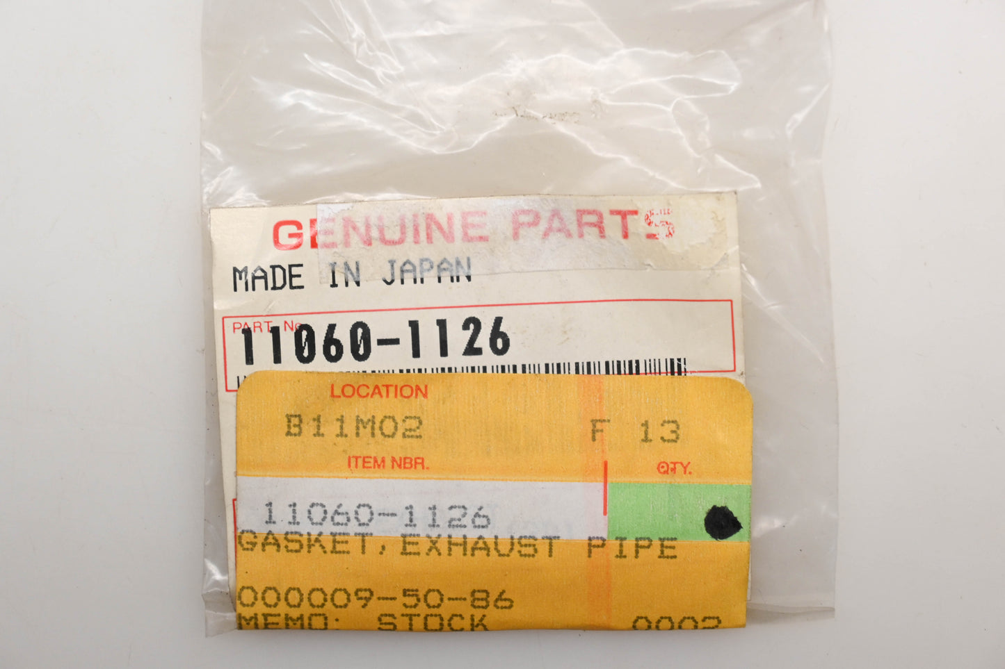 New OEM Kawasaki 11060-1126 Exhaust Pipe Gasket Qty 1 NOS