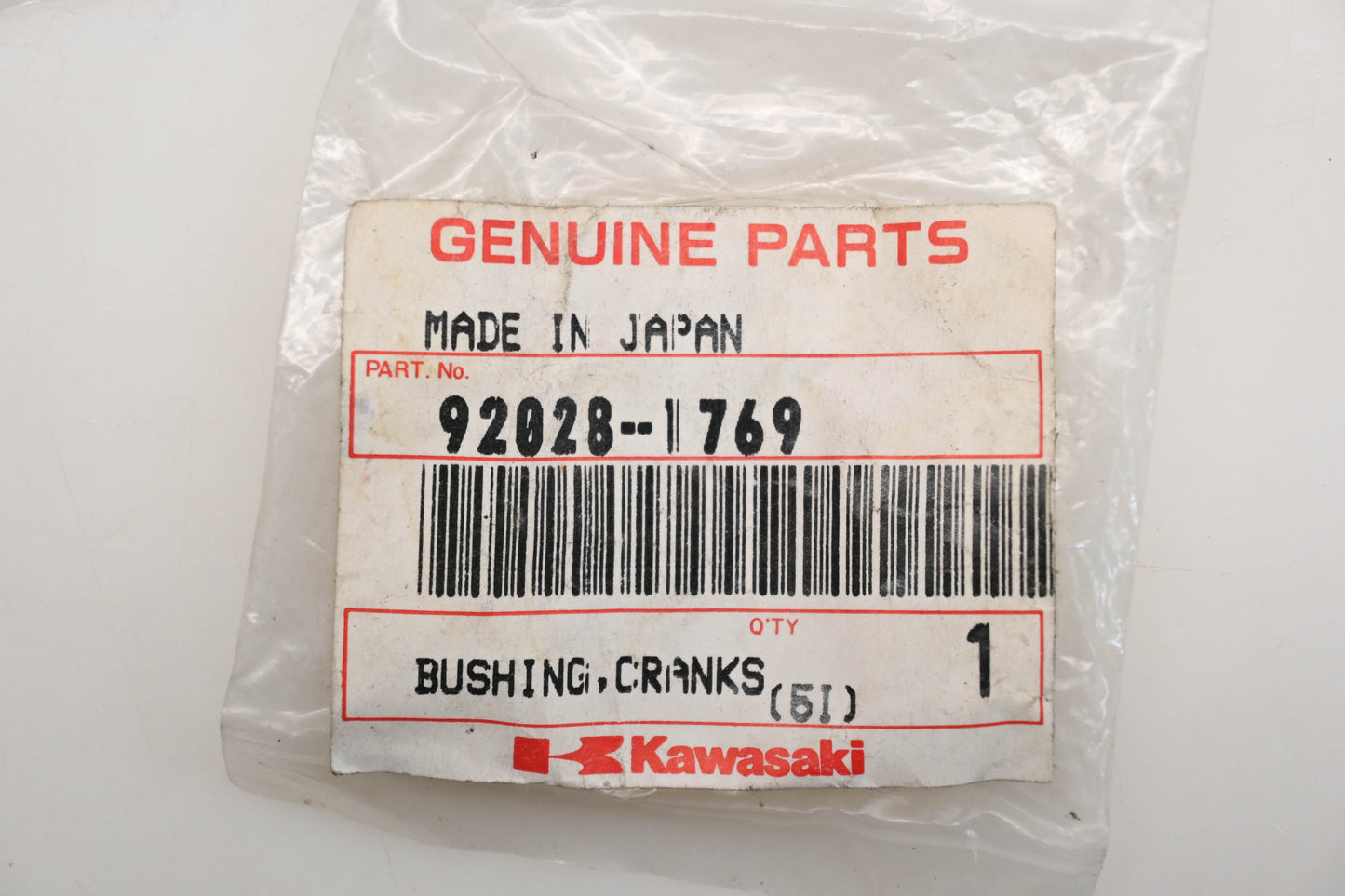 New OEM Kawasaki 92028-1769 Crankshaft Bushing #1 Qty 1 NOS
