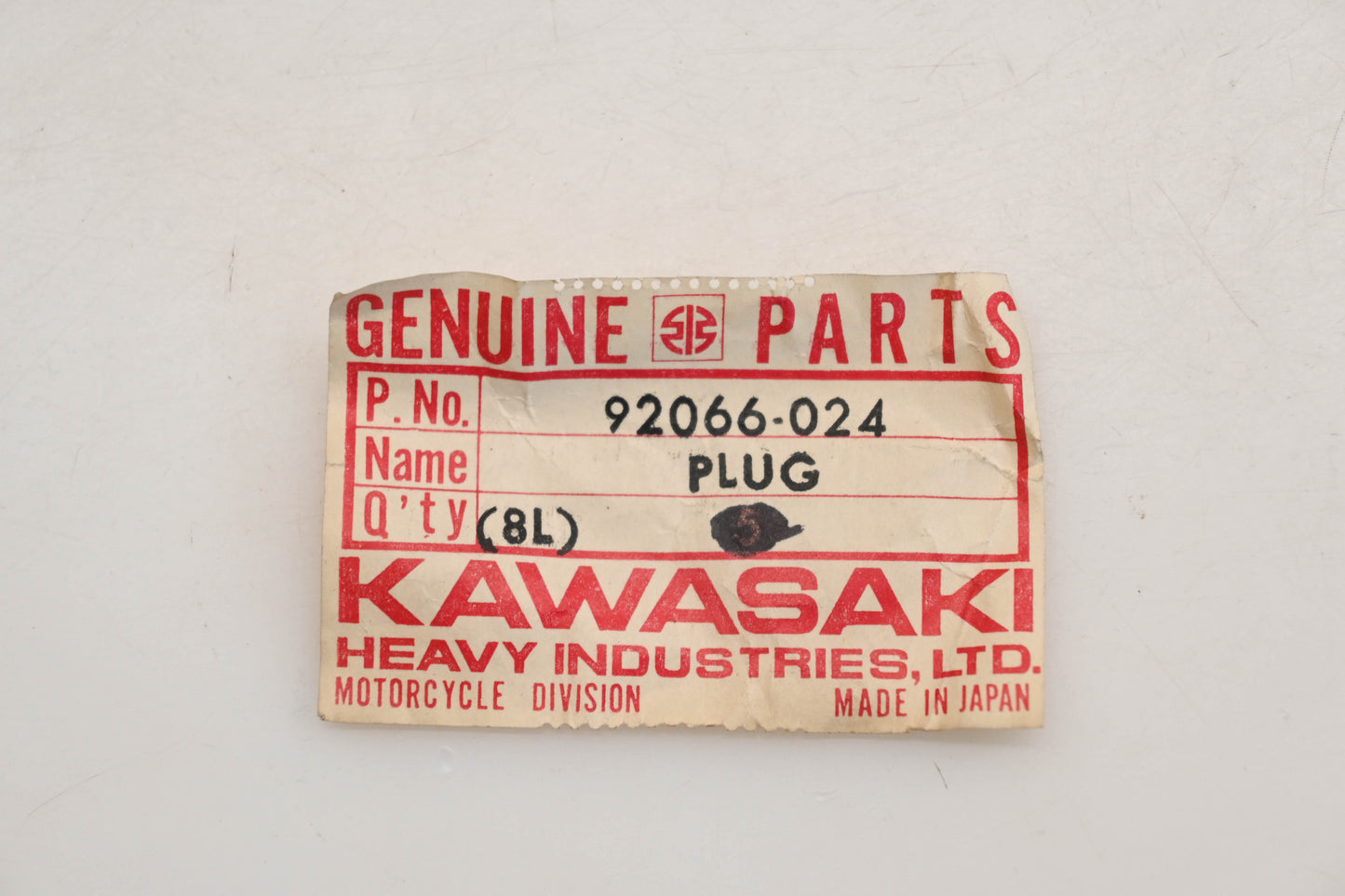 New OEM Kawasaki 92066-024 Oil Drain Plugs Qty 2 NOS