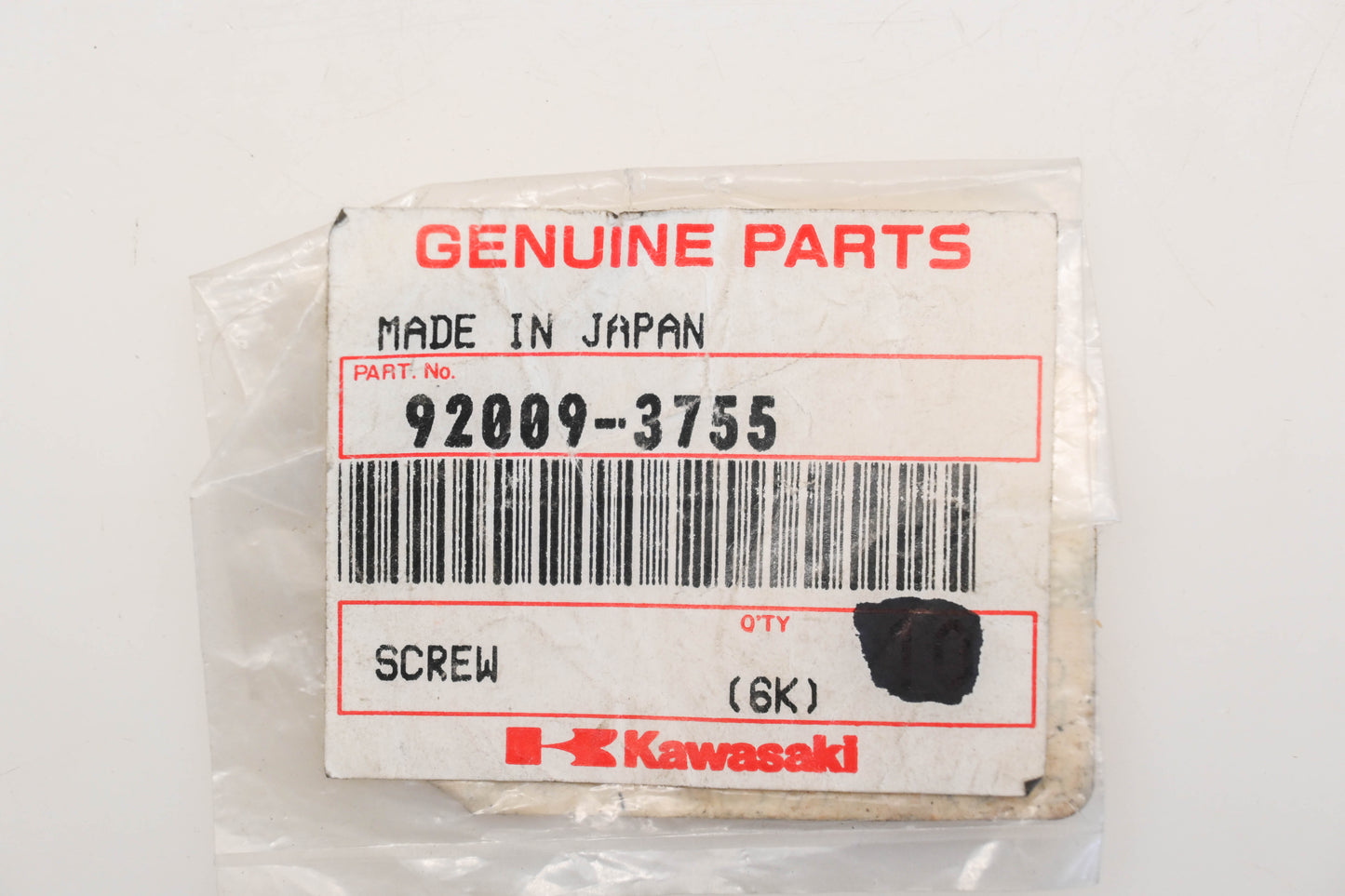 New OEM Kawasaki 92009-3755 Screws Qty 2 NOS