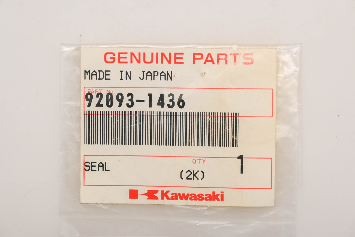 New OEM Kawasaki 92093-1436 Seal Qty 1 NOS