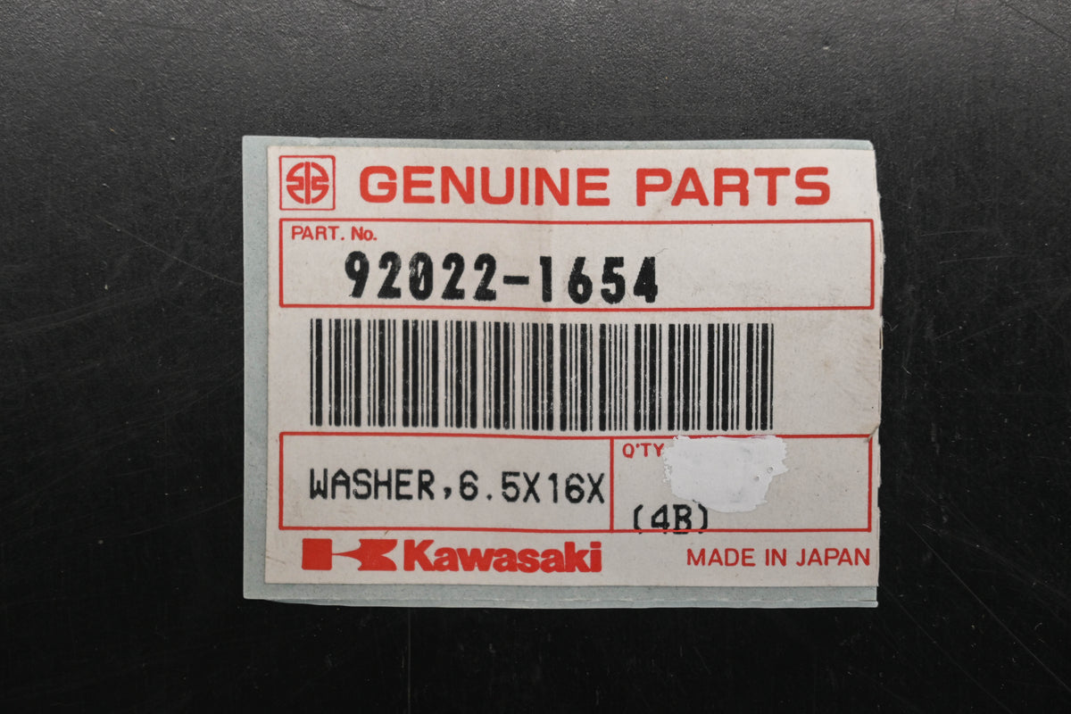 New OEM Kawasaki 92022-1654 Washers 6.5X16X1.0 Qty 2 NOS