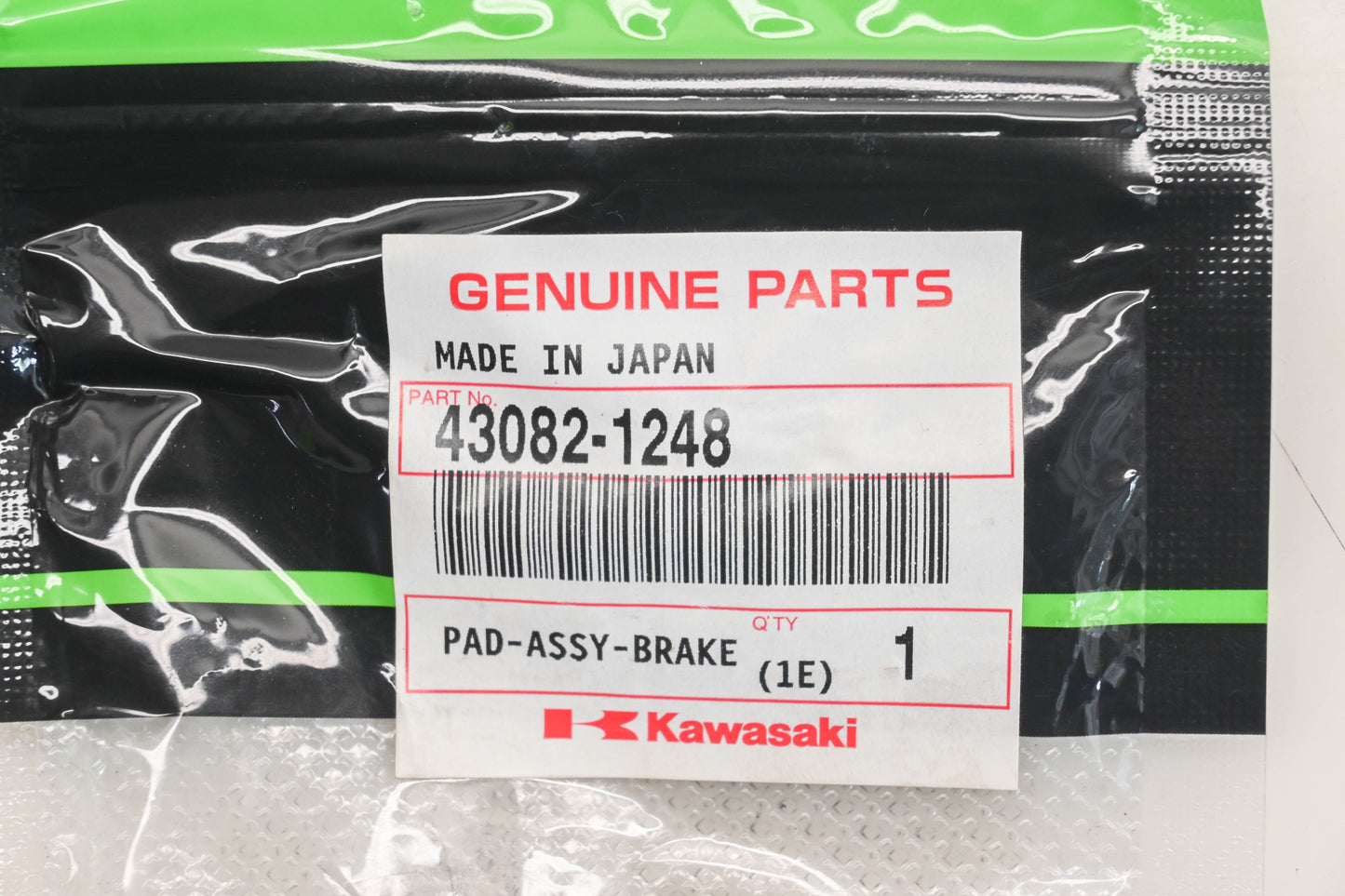 New OEM Kawasaki 43082-1248 Brake Pad Kit Qty 1 NOS