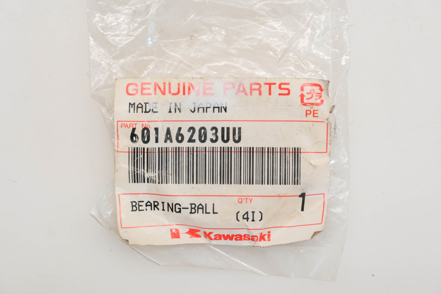 New OEM Kawasaki 601A6203UU Ball Bearing #6203UUC Qty 1 NOS