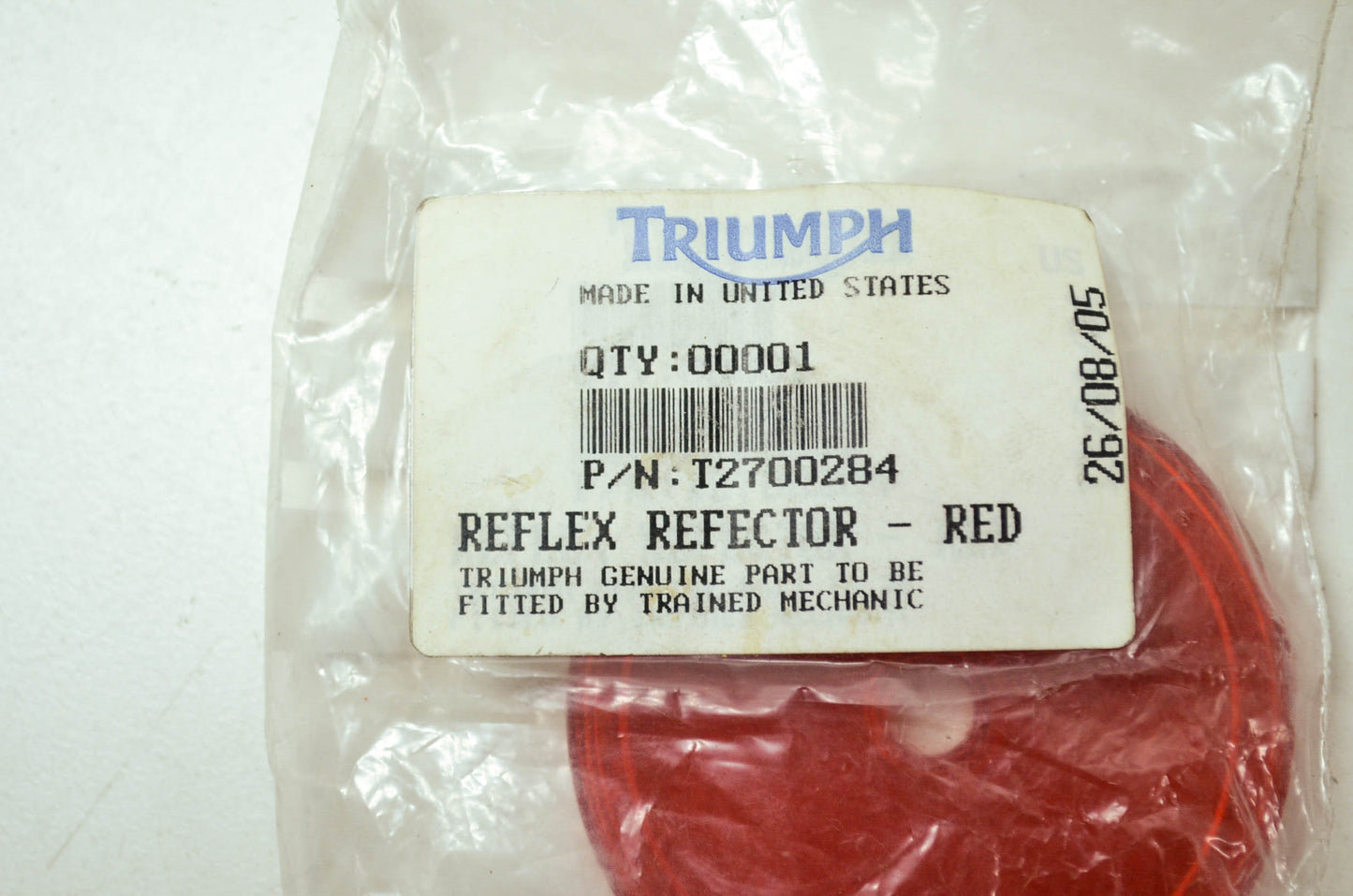 NEW OEM Triumph Red Reflector Lens Legend Speed Triple Daytona Sprint T2700284 N
