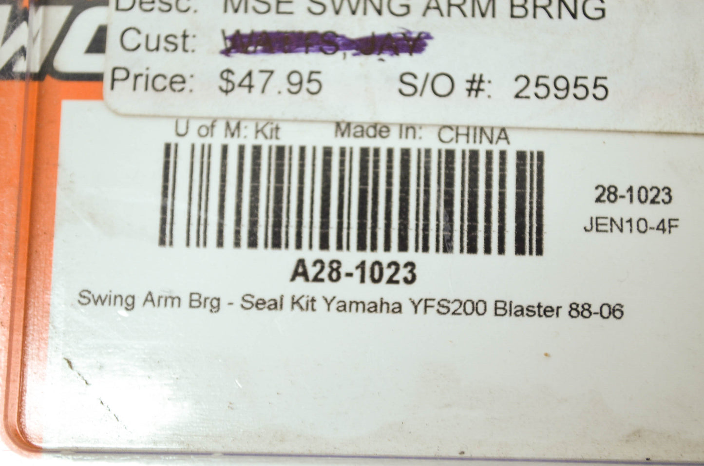 NEW Moose Swing Arm Seal Kit 88-06 YFS200 Blaster A28-1023 NOS