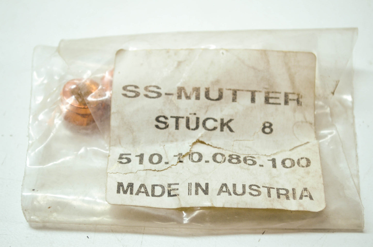 OEM KTM 51010086100 Copper Self Locking Nut M8 Qty 6 NOS