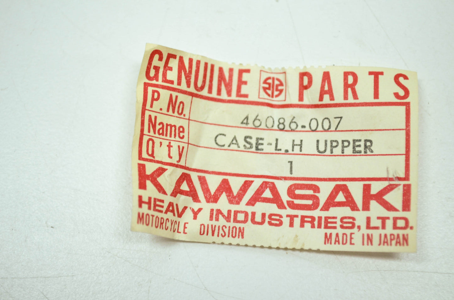 OEM Kawasaki 46086-007 Left Hand Switch Upper Case NOS