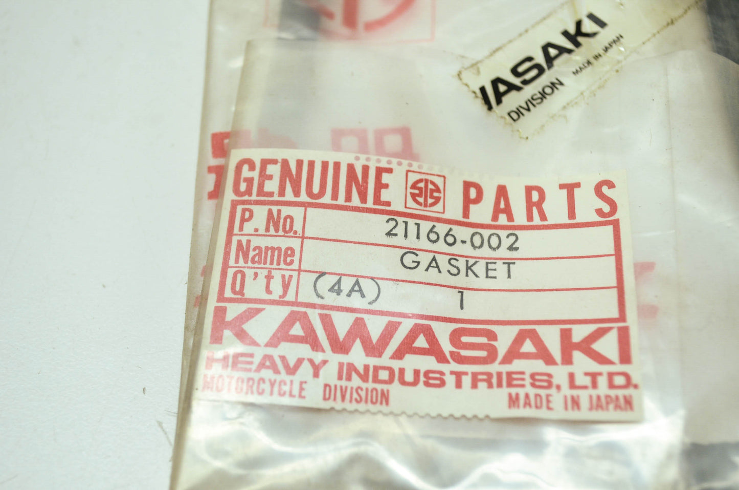 OEM Kawasaki 21166-002 Starter Motor Cover Gasket NOS