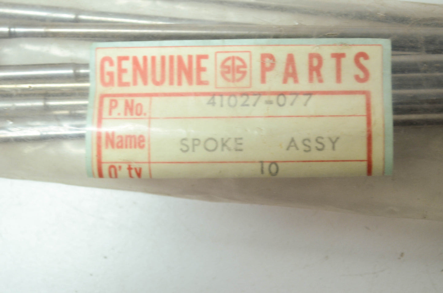 OEM Kawasaki 41027-077 Rear Inner Spoke Assembly Qty 10 NOS