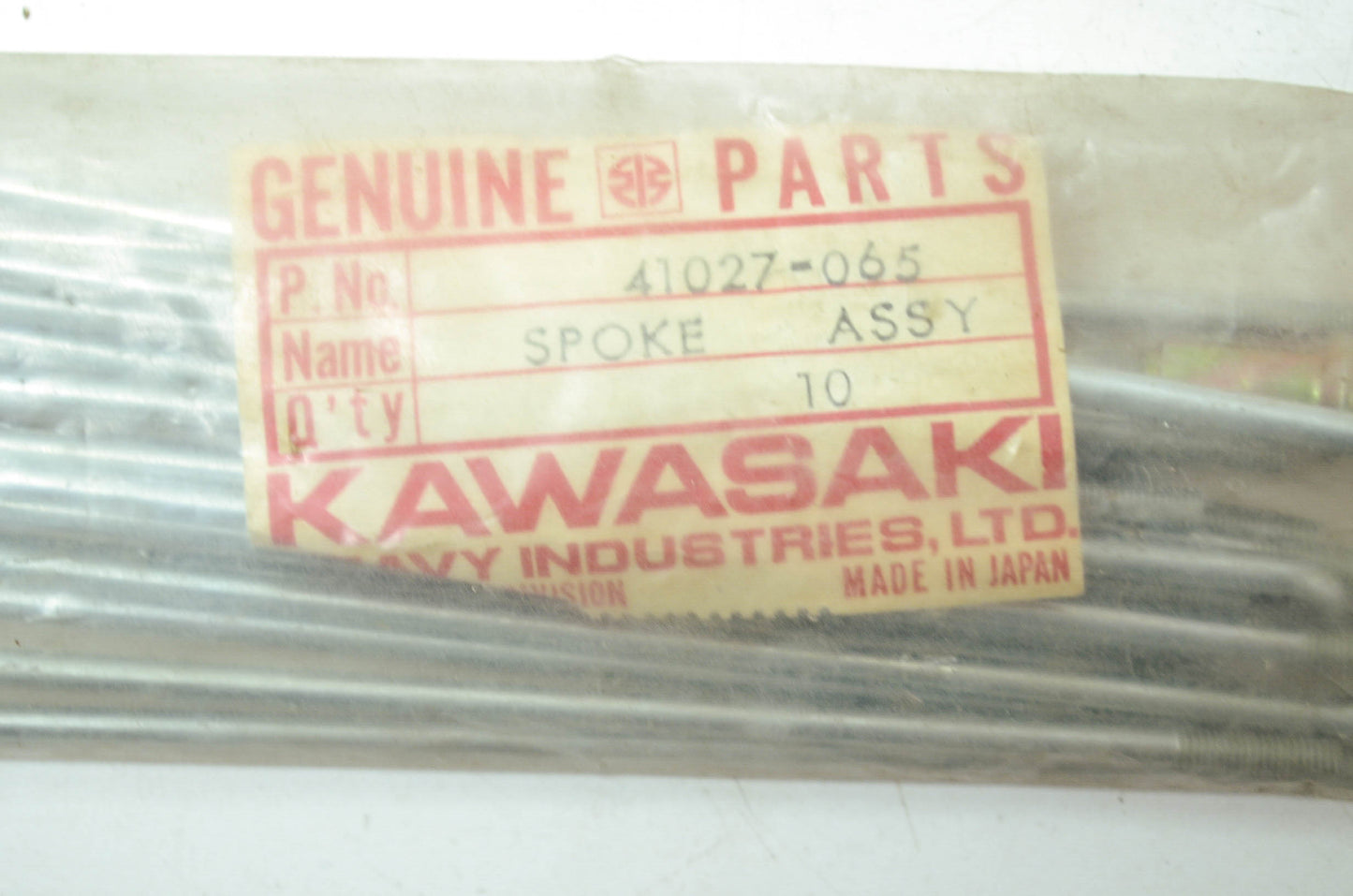 OEM Kawasaki 41027-065 Front Inner Spoke Assembly Qty 20 NOS