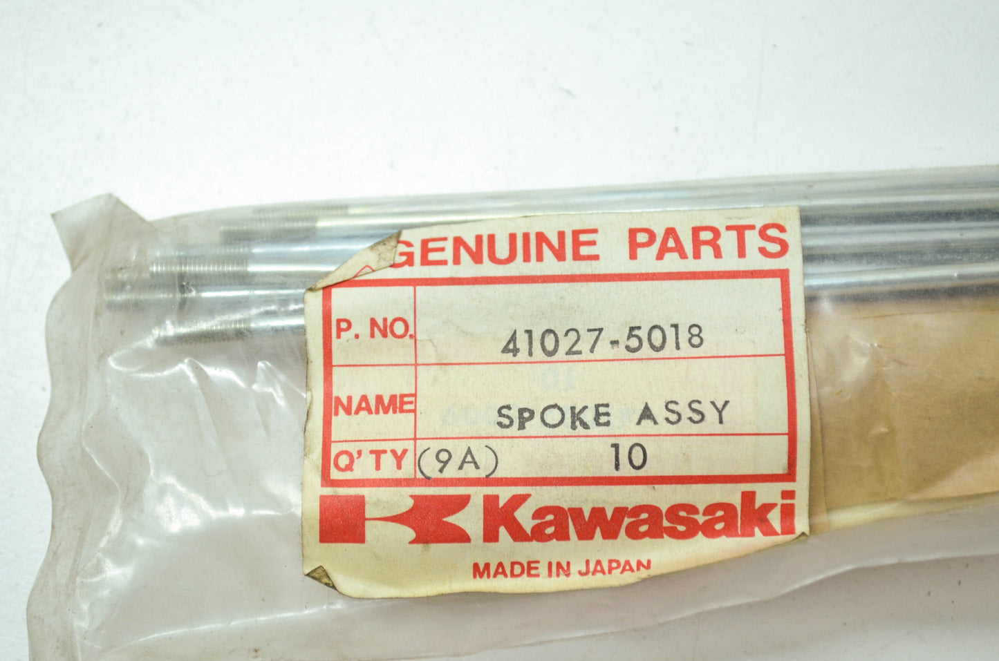 OEM Kawasaki 41027-5018 Spoke Front Assembly Qty 10 NOS