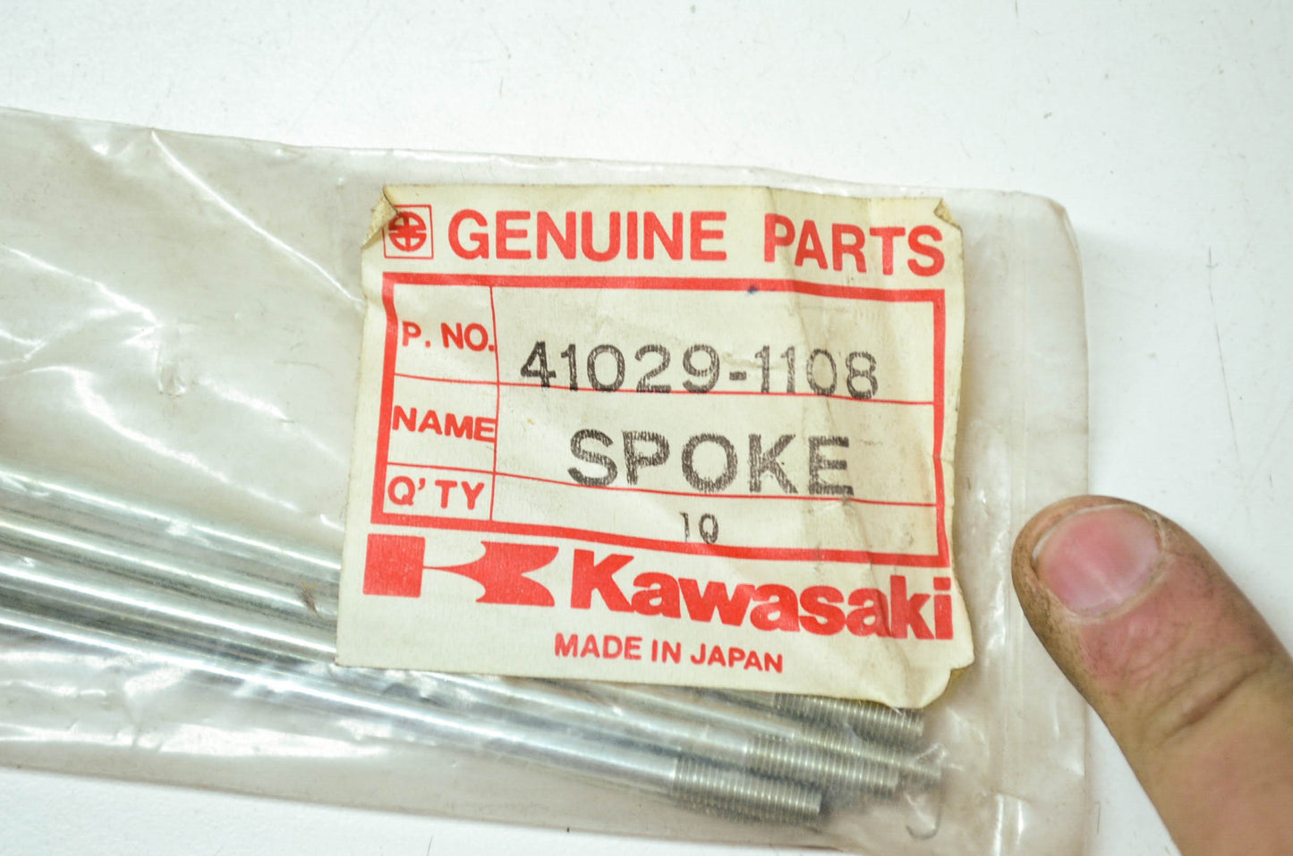 OEM Kawasaki 41029-1108 Left Front Inner Spoke 232 Qty 10 NOS