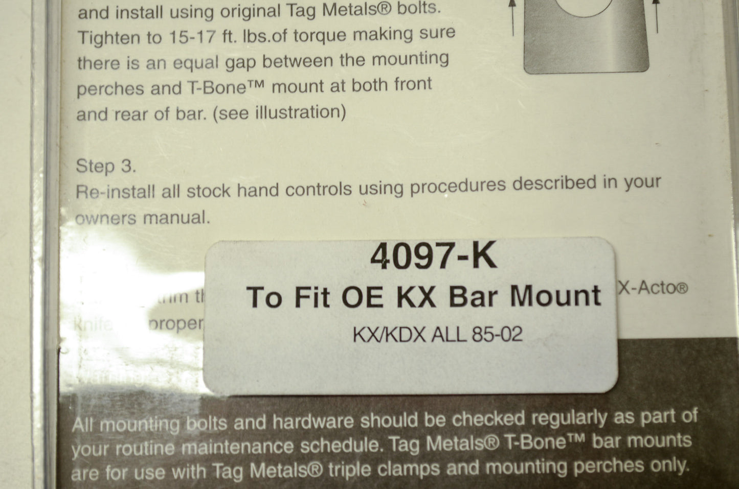 Tag T-Bone 7/8' Handlebar Mount Clamp Kawasaki 1985-2002 All Models KX KDX