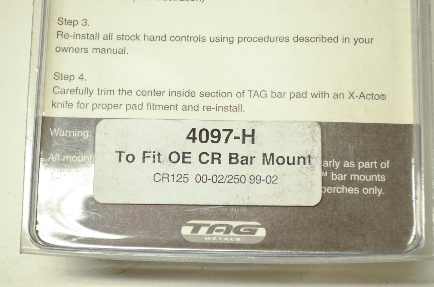 Tag T-Bone 7/8' Handlebar Clamp Mount Honda 00-02 CR125 99-02 CR250
