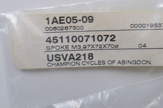 Wheel Spokes Qty 11 NOS