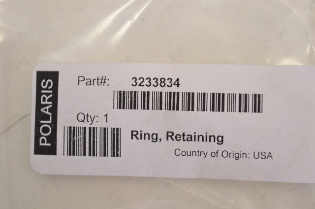 New OEM Polaris 3233834 Retaining Ring NOS