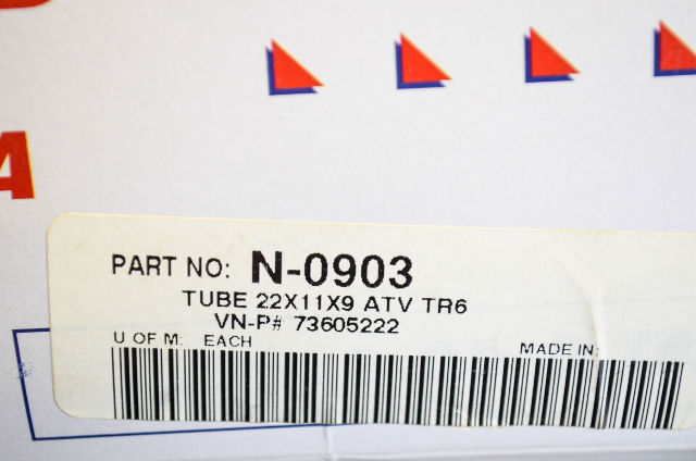 Kenda N-0903, 73605222 Inner Tube 22x11x9 TR-6` NOS
