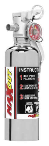 H3R Performance MX100C Maxout Dry 1Lb Fire Extinguisher Chrome NOS