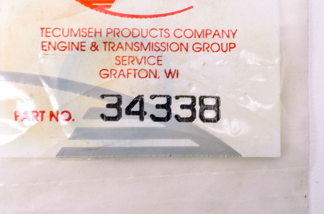 Tecumseh 34338 Gasket NOS