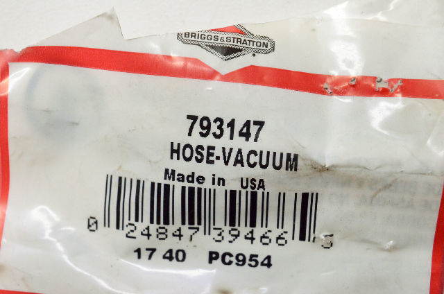OEM Briggs & Stratton 793147 Vacuum Hose NOS