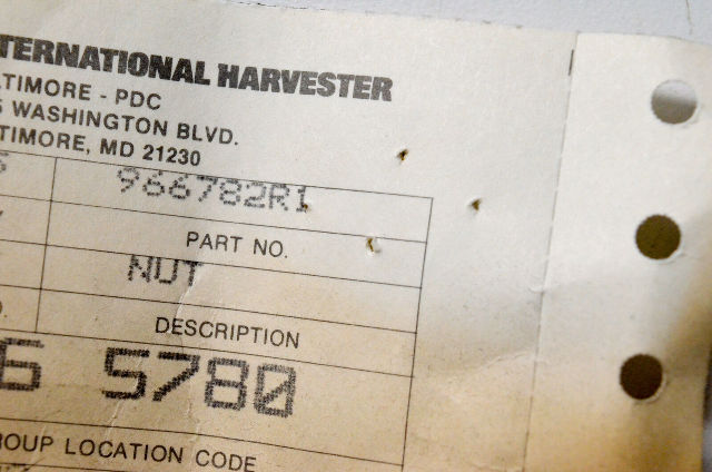 International 966782R1 Nut QTY 3 NOS