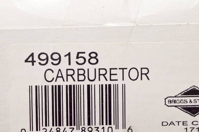 OEM Briggs & Stratton 499158 Carburetor Kit NOS