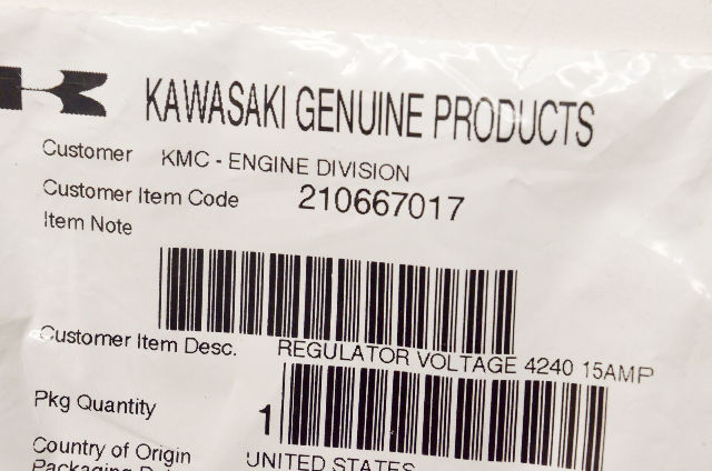OEM Kawasaki 21066-7017 Voltage Regulator NOS